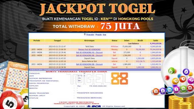 Bukti jackpot Togel88 #24