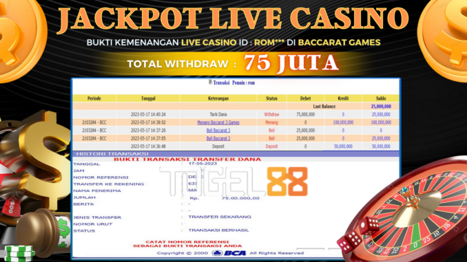 Bukti jackpot Togel88 #186