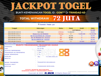 Bukti jackpot Togel88 #151