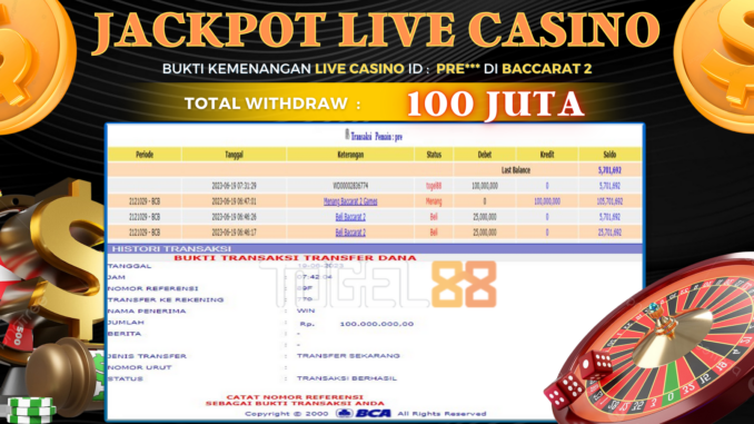 Bukti jackpot Togel88 #257