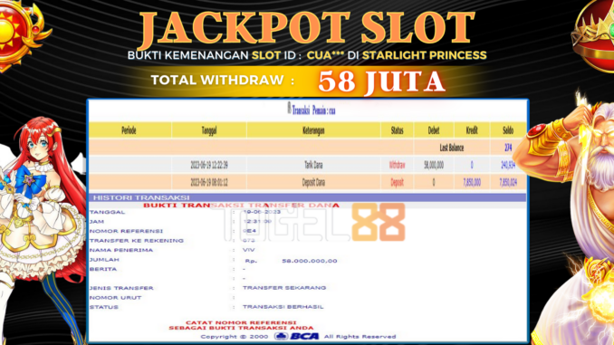 Bukti jackpot Togel88 #259