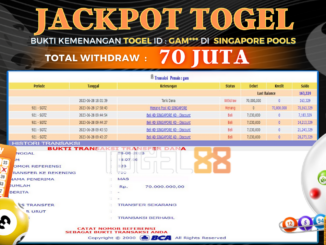 Bukti jackpot Togel88 #270