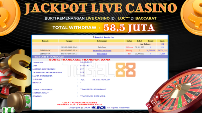 Bukti jackpot Togel88 #337