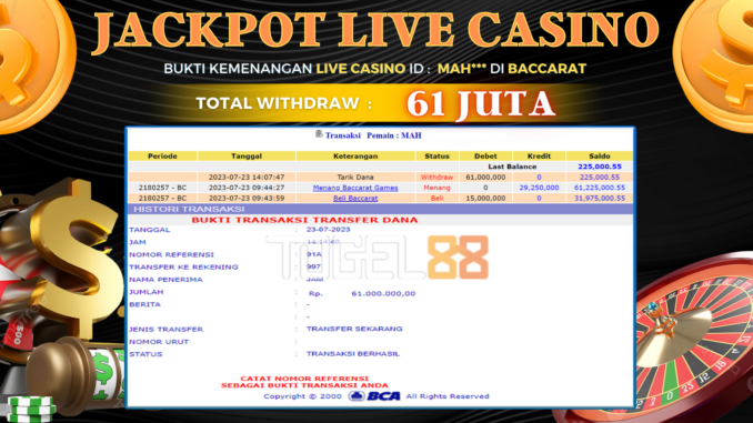 Bukti jackpot Togel88 #330