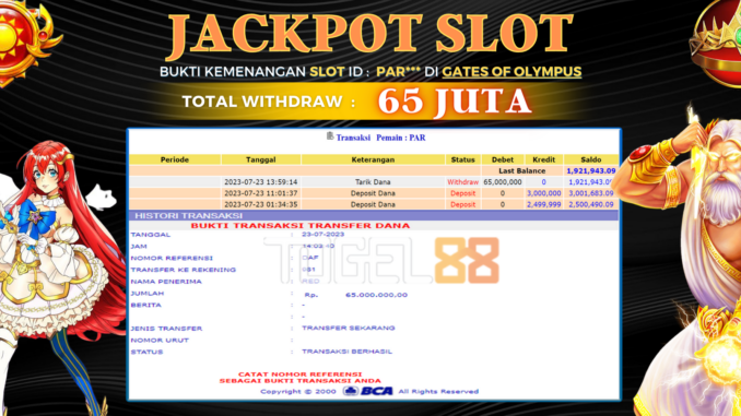 Bukti jackpot Togel88 #329