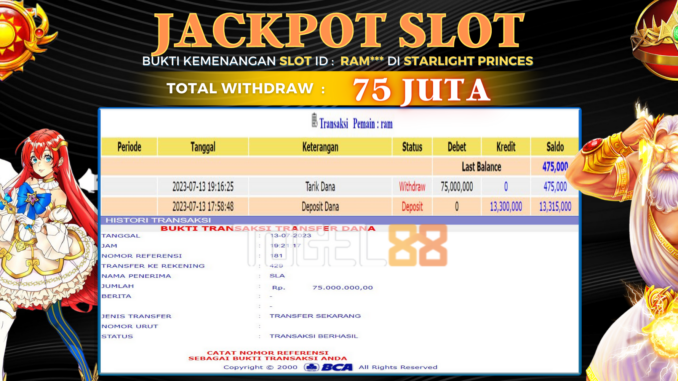 Bukti jackpot Togel88 #303