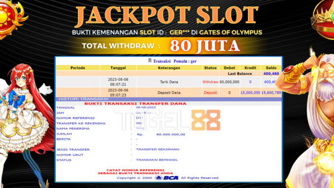 Bukti jackpot Togel88 #367