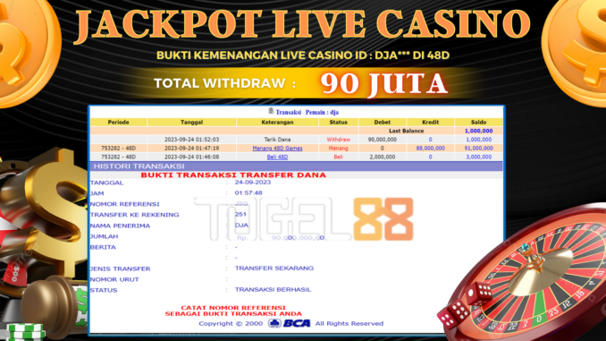 Bukti jackpot Togel88 #461