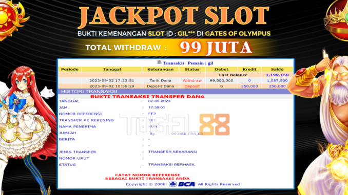 Bukti jackpot Togel88 #400