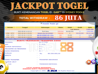 Bukti jackpot Togel88 #463