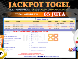 Bukti jackpot Togel88 #476