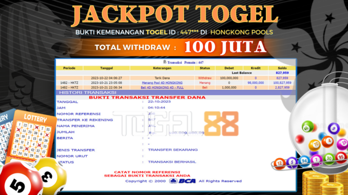 Bukti jackpot Togel88 #483