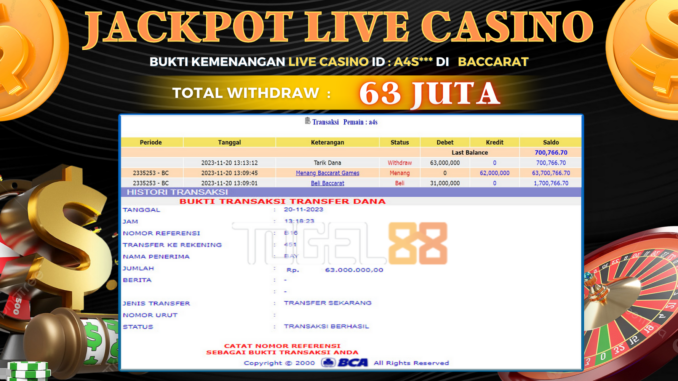 Bukti jackpot Togel88 #496