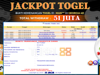 Bukti jackpot Togel88 #465